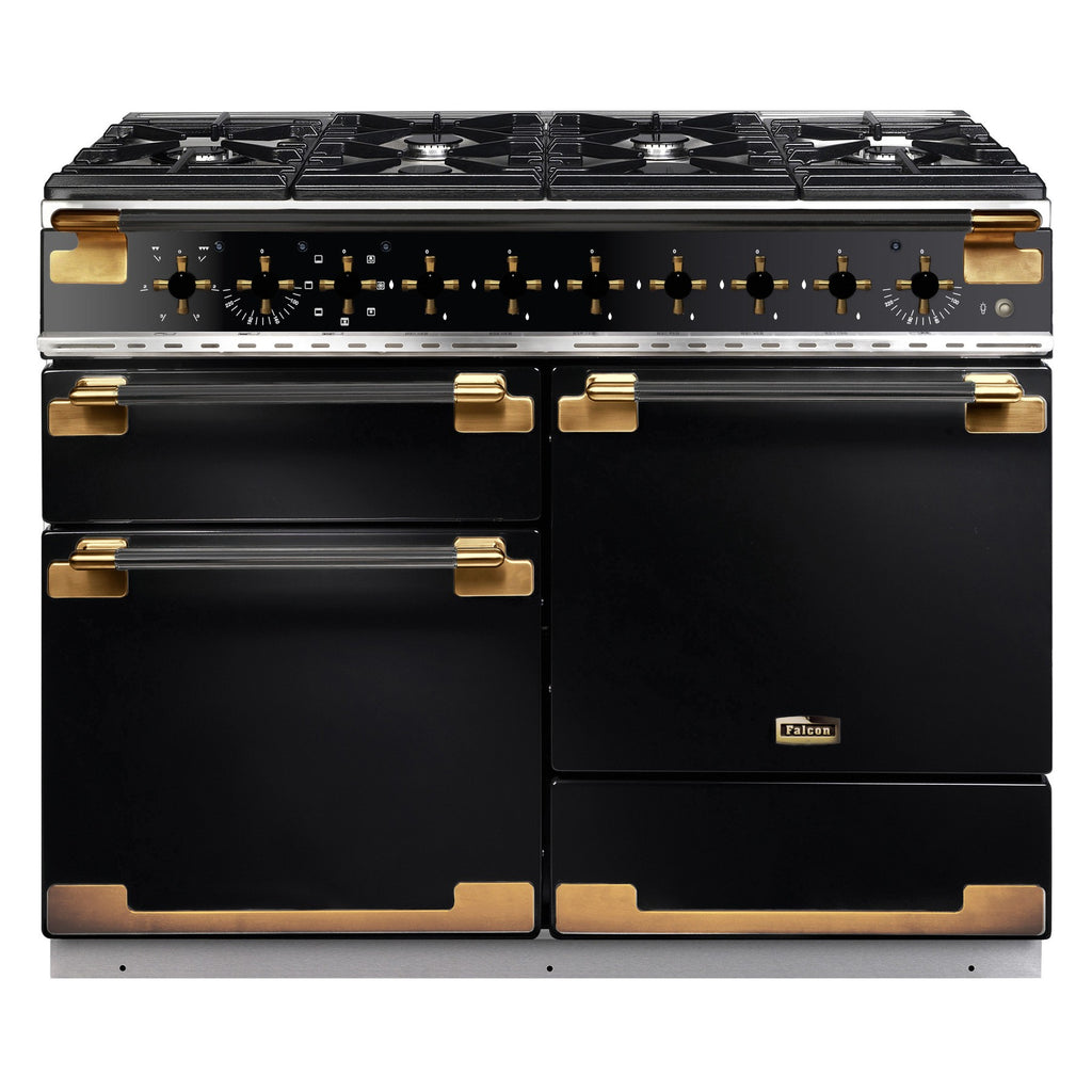 Piano de cuisson gaz FALCON ELISE LUXE TAB GAZ 110 CMNOIR LAITON