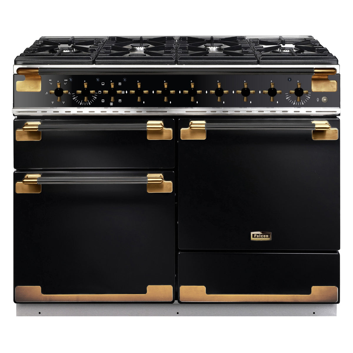 Piano de cuisson gaz FALCON ELISE LUXE TAB GAZ 110 CMNOIR LAITON