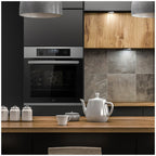 Four encastrable ESSENTIELB EFMP 105i2 - Pyrolyse - Chaleur pulsée - Porte froide - Rails télescopiques + Micro ondes grill encastrable ESSENTIELB EMEG253n Grill