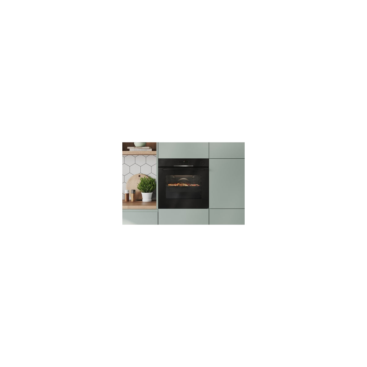 Four encastrable BOSCH HBA372BB4 - Chaleur pulsée - Hydrolyse - Pyrolyse - Porte froide - Mode Friture Sans Huile Air Fry