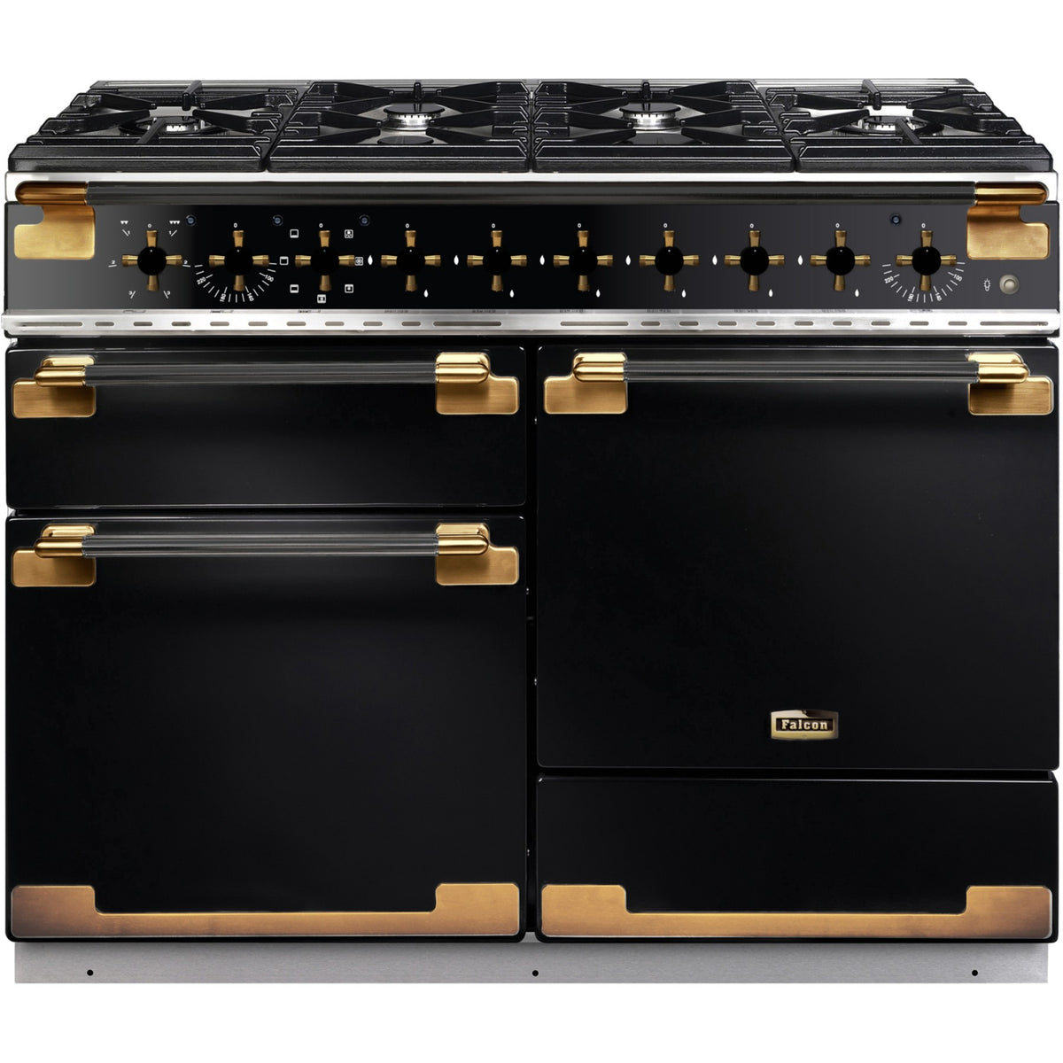 Piano de cuisson gaz FALCON ELISE LUXE TAB GAZ 110 CMNOIR LAITON