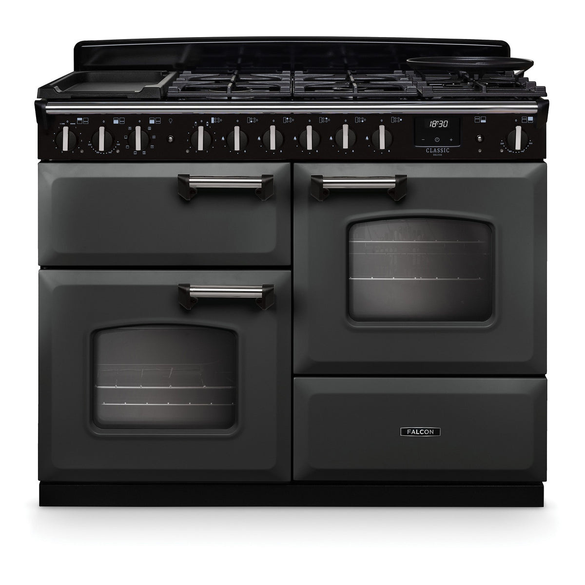 Piano de cuisson mixte FALCON NGC TAB MIX 110 CM ARDOISE CHROME