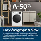 Lave linge séchant hublot encastrable BEKO B5DBT68547W - 8/5 kg - 1400 tr/min - Classe D - Moteur induction