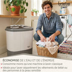 Lave linge portable BRIEBE avec Centrifugeuse 2 Compartimen WM1140