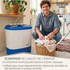 Lave linge portable BRIEBE avec Centrifugeuse 2 Compartimen WM1140B
