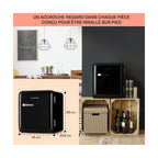 Mini réfrigérateur KLARSTEIN AudreyMini rétro 48L 2 étages 39 dB noir