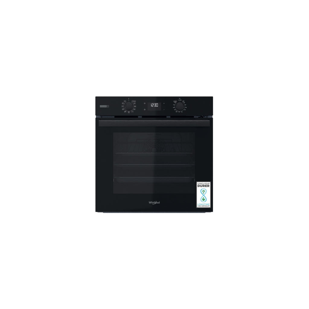 Four encastrable WHIRLPOOL OMSR58RU0B - Pyrolyse - Chaleur pulsée - Porte froide - noir Matt