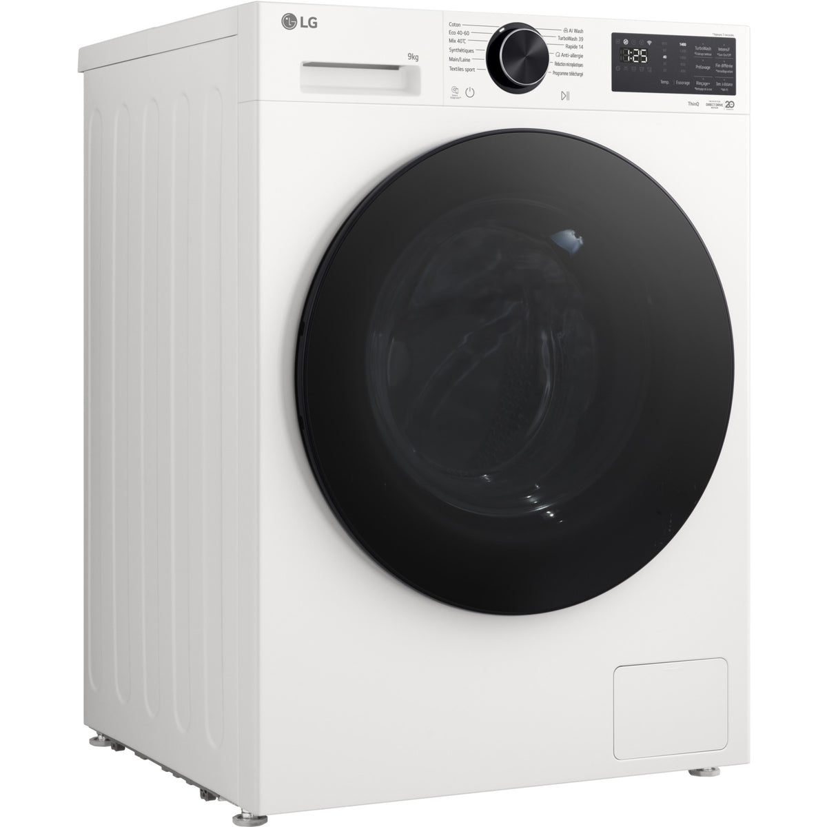 Lave linge hublot LG F94X56WSTA - 9 kg - 1400 tr/min - Classe A - Moteur direct drive - Autodosage - Connecté