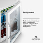 Mini réfrigérateur KLARSTEIN Beersafe porte miroir 64x48cm 60L Blanc