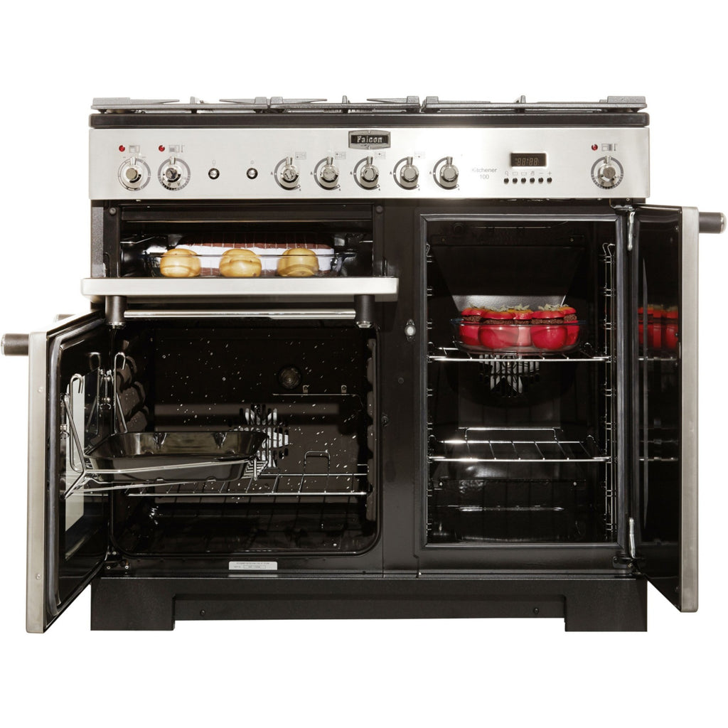 Piano de cuisson gaz FALCON KITCHENER 100 Mixte INOX CHROME