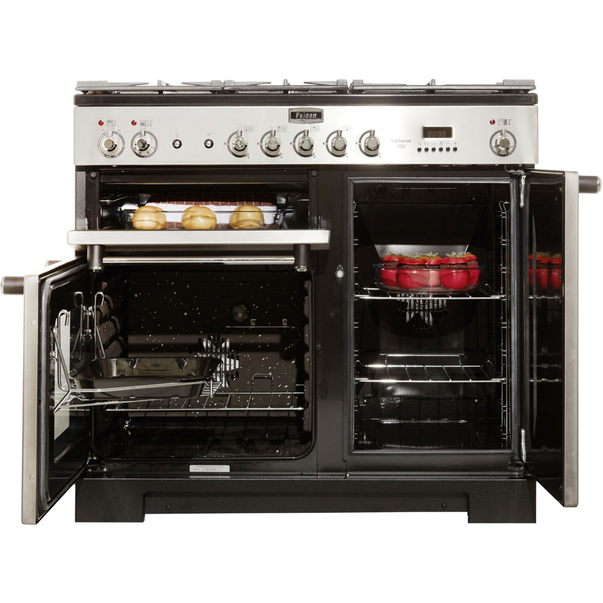 Piano de cuisson gaz FALCON KITCHENER 100 Mixte INOX CHROME