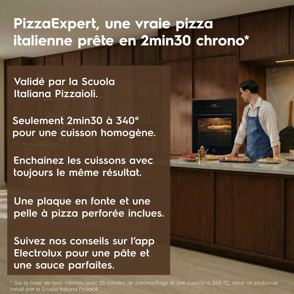 Four encastrable ELECTROLUX EOX8P38WZ - Pyrolyse - Chaleur pulsée - Écran tactile - Rails télescopiques - Fonction Pizza Expert