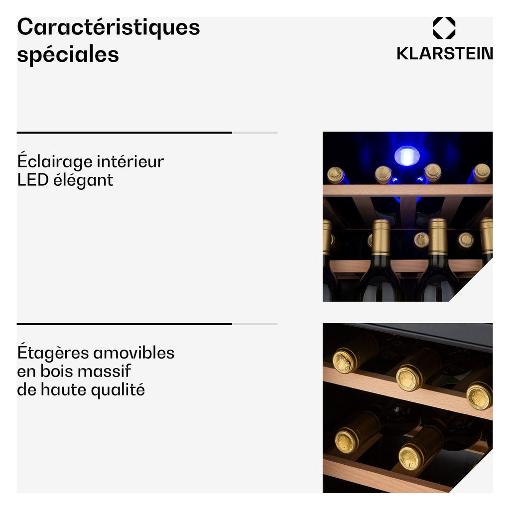 Cave à vin de service KLARSTEIN Vinamour 12 Uno 12 bouteilles 46L