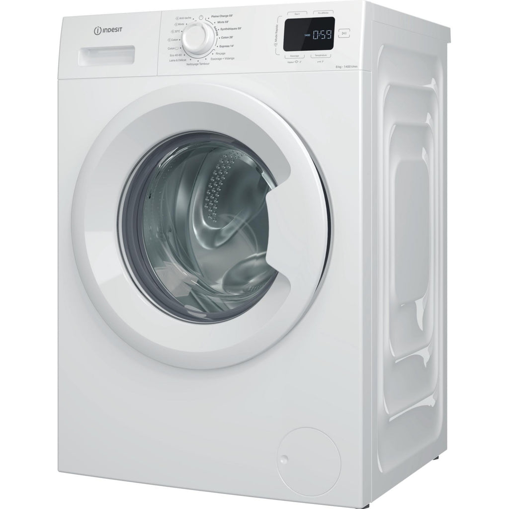 Lave linge hublot INDESIT IM864MYTIMEFR - 8 kg - 1400 tr/min - Classe A - Moteur induction