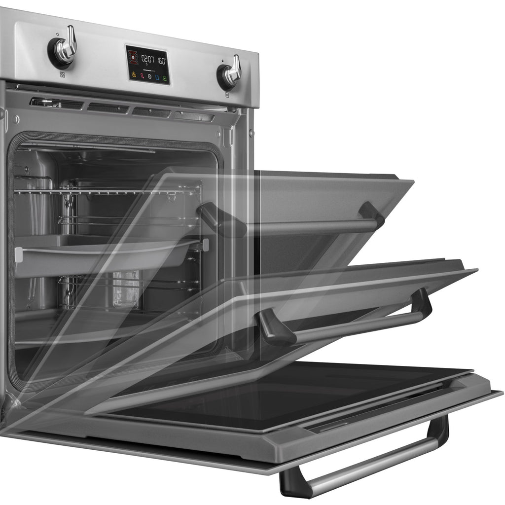 Four encastrable SMEG SOP6902S2PX - Pyrolyse - Chaleur tournante - Vapeur - Porte froide