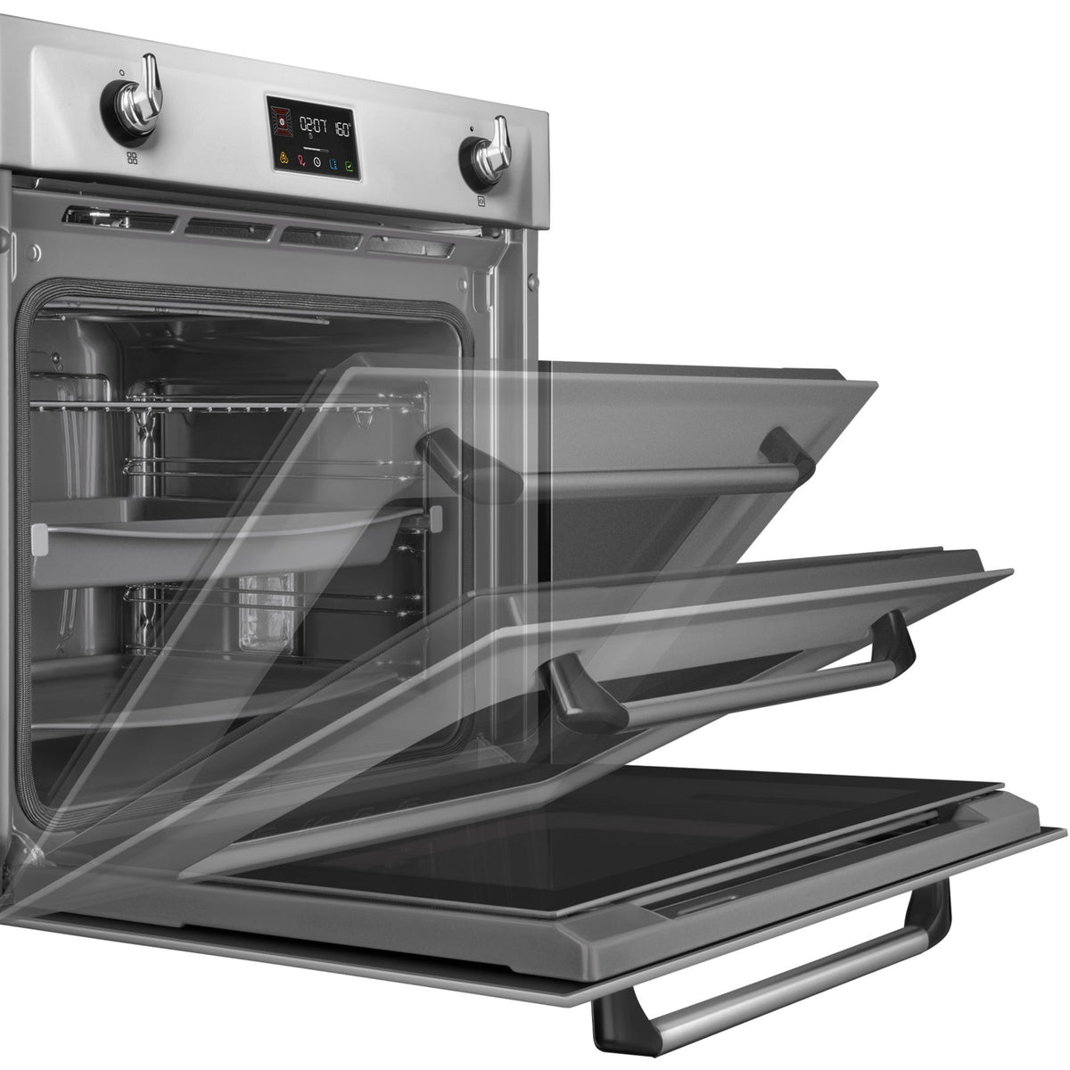 Four encastrable SMEG SOP6902S2PX - Pyrolyse - Chaleur tournante - Vapeur - Porte froide