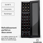Cave à vin de service KLARSTEIN Shiraz 27 Duo 83L 27 bouteilles