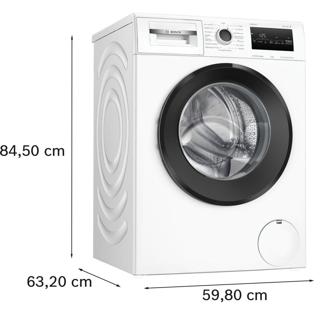 Lave linge hublot BOSCH WAN2827QFR - 8 kg - 1400 tr/min - Classe A - Moteur induction