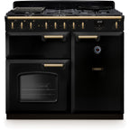 Piano de cuisson gaz FALCON NGC TAB GAZ 100 CM NOIR LAITON ANTIQUE
