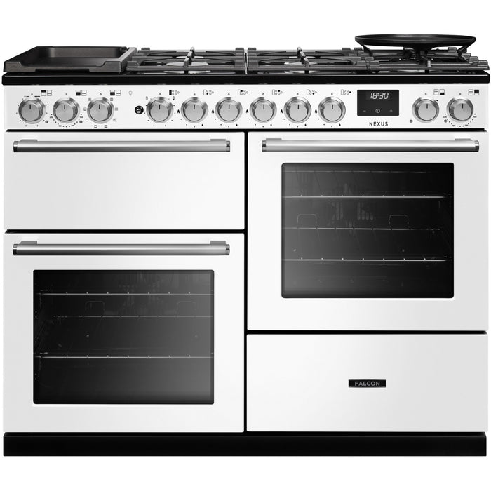 Piano de cuisson mixte FALCON NEXUS NGC OC TAB GAZ 110 CM BLANC CHROM