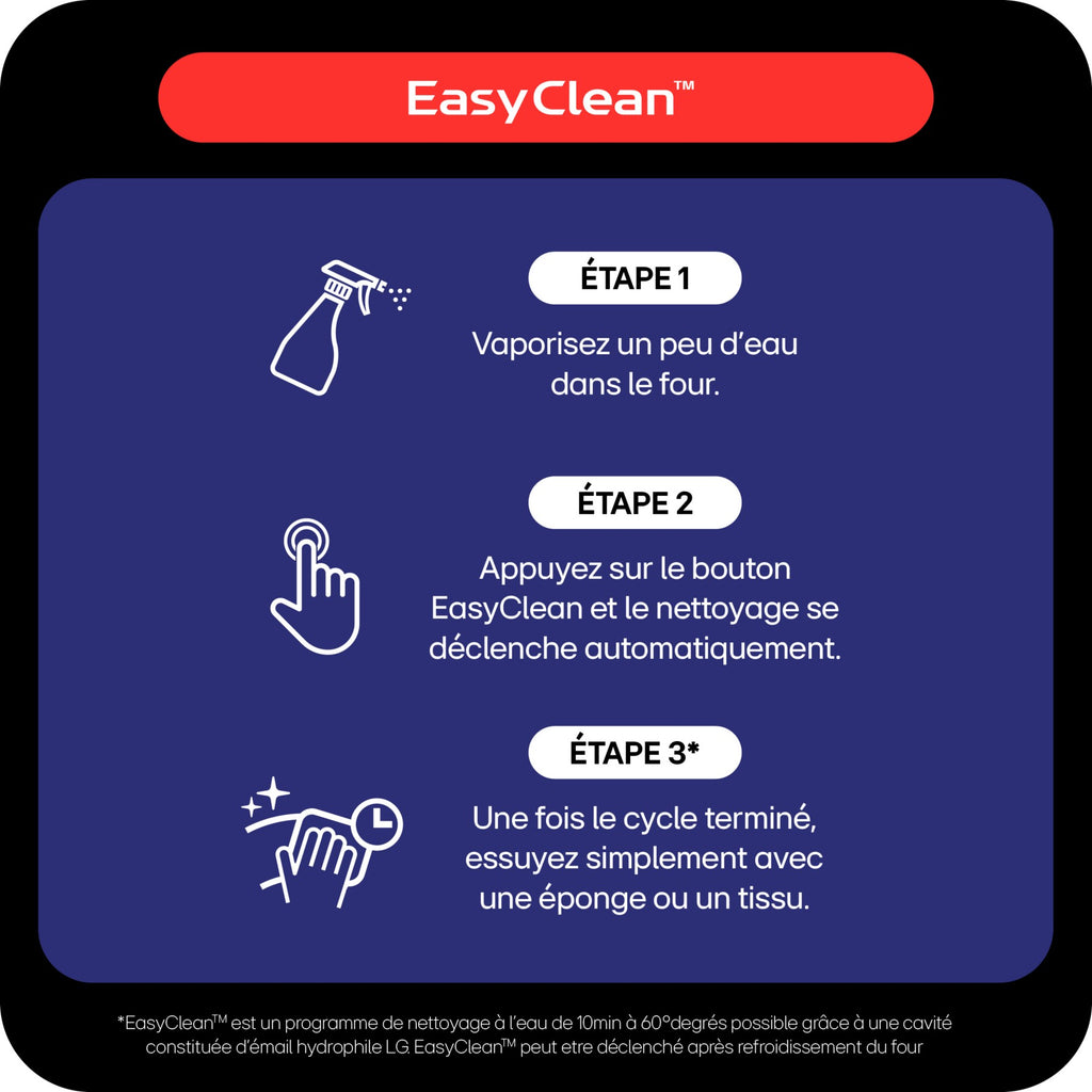 Four encastrable LG WS7D7651CS - Pyrolyse - Hydrolyse - Chaleur pulsée - Porte froide