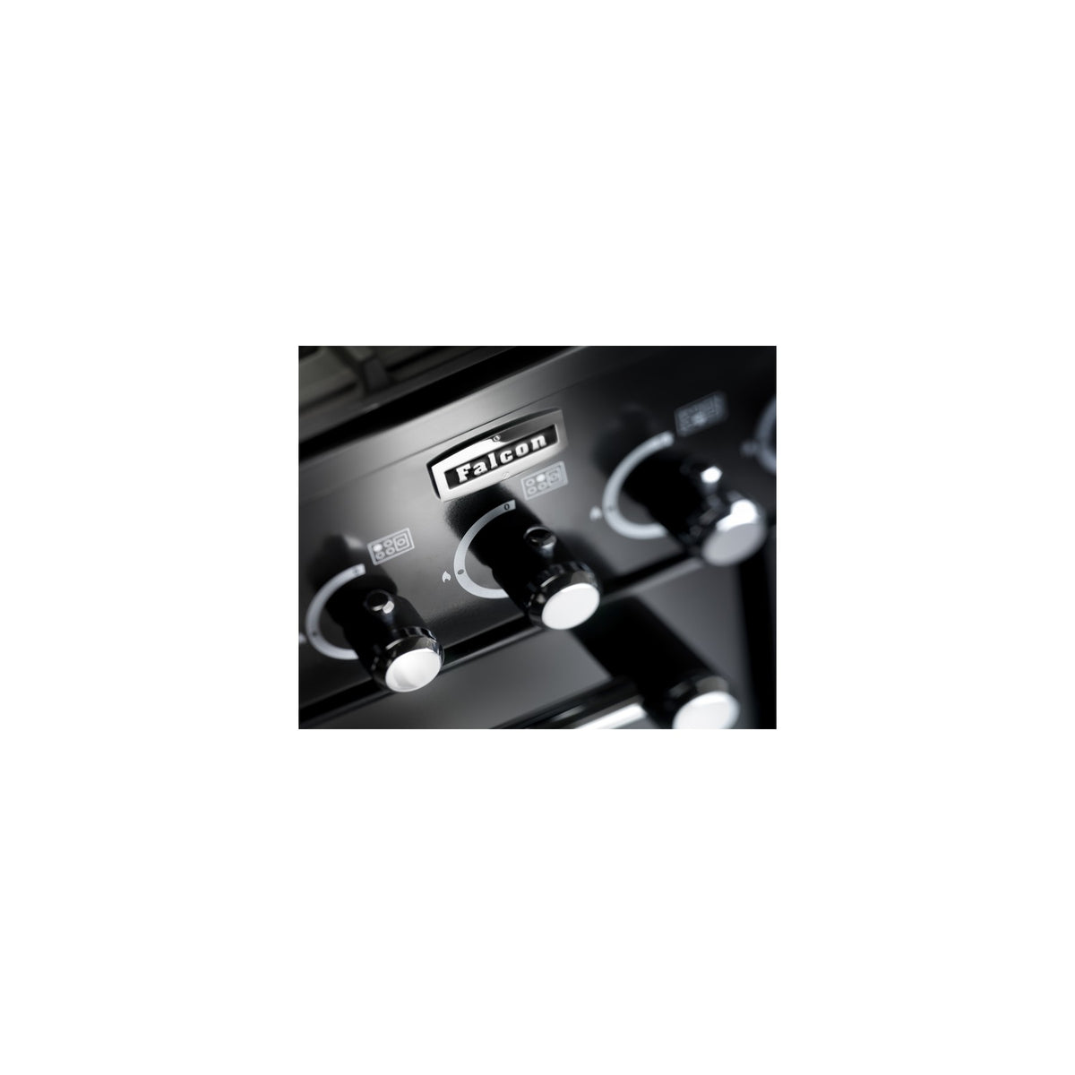 Piano de cuisson gaz FALCON KITCHENER 90 MIXTE NOIR CHROME