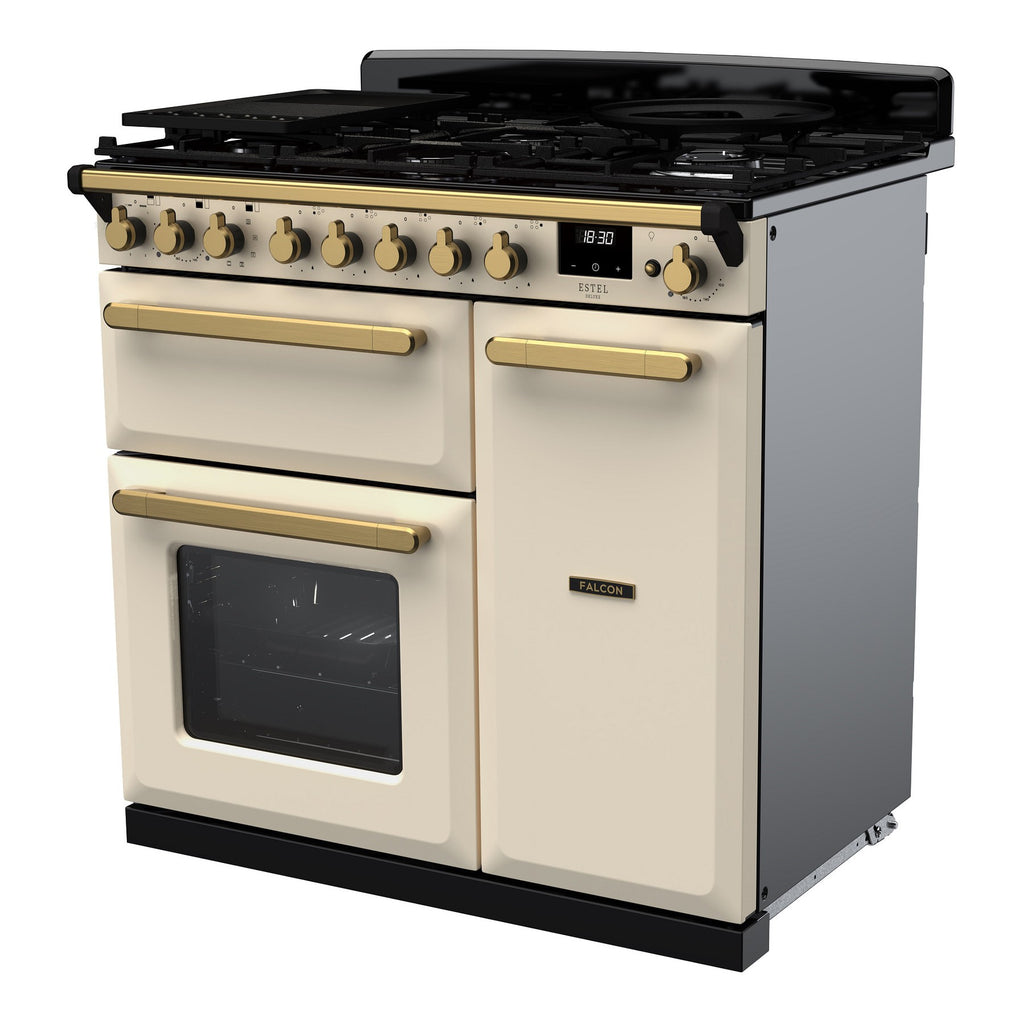 Piano de cuisson gaz FALCON ESTEL DELUXE TAB GAZ 90 CM CREME PASTEL