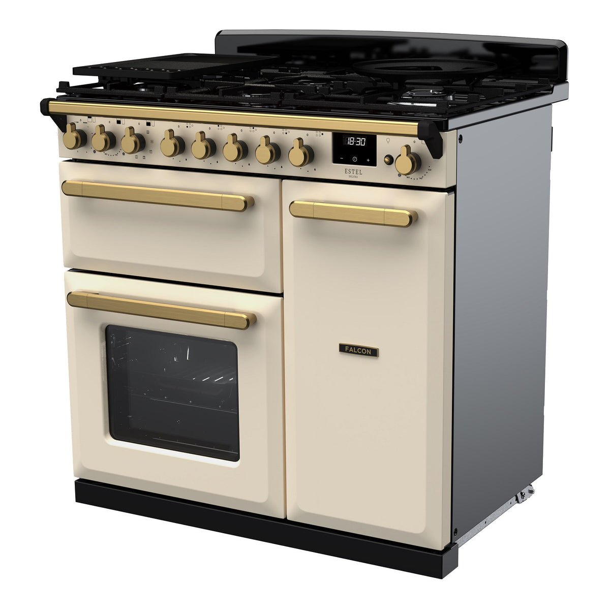 Piano de cuisson gaz FALCON ESTEL DELUXE TAB GAZ 90 CM CREME PASTEL