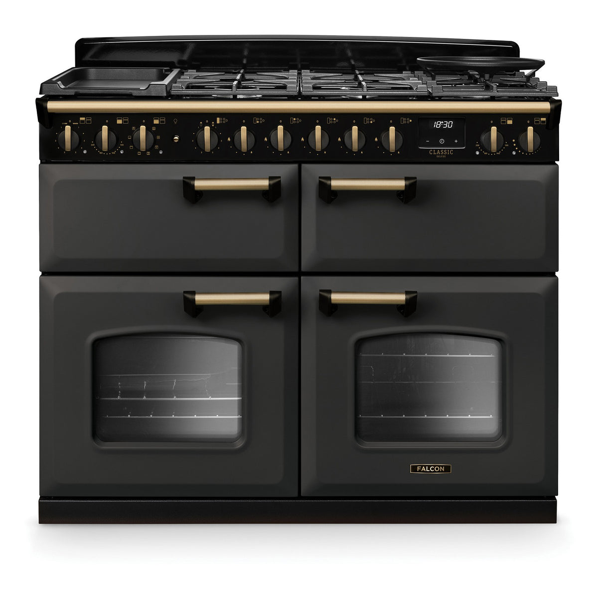 Piano de cuisson mixte FALCON NGC TAB MIX 110 CM ARDOISE LAITON ANTIQU