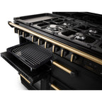 Piano de cuisson mixte FALCON NGC TAB MIX 110 CM NOIR LAITON ANTIQUE