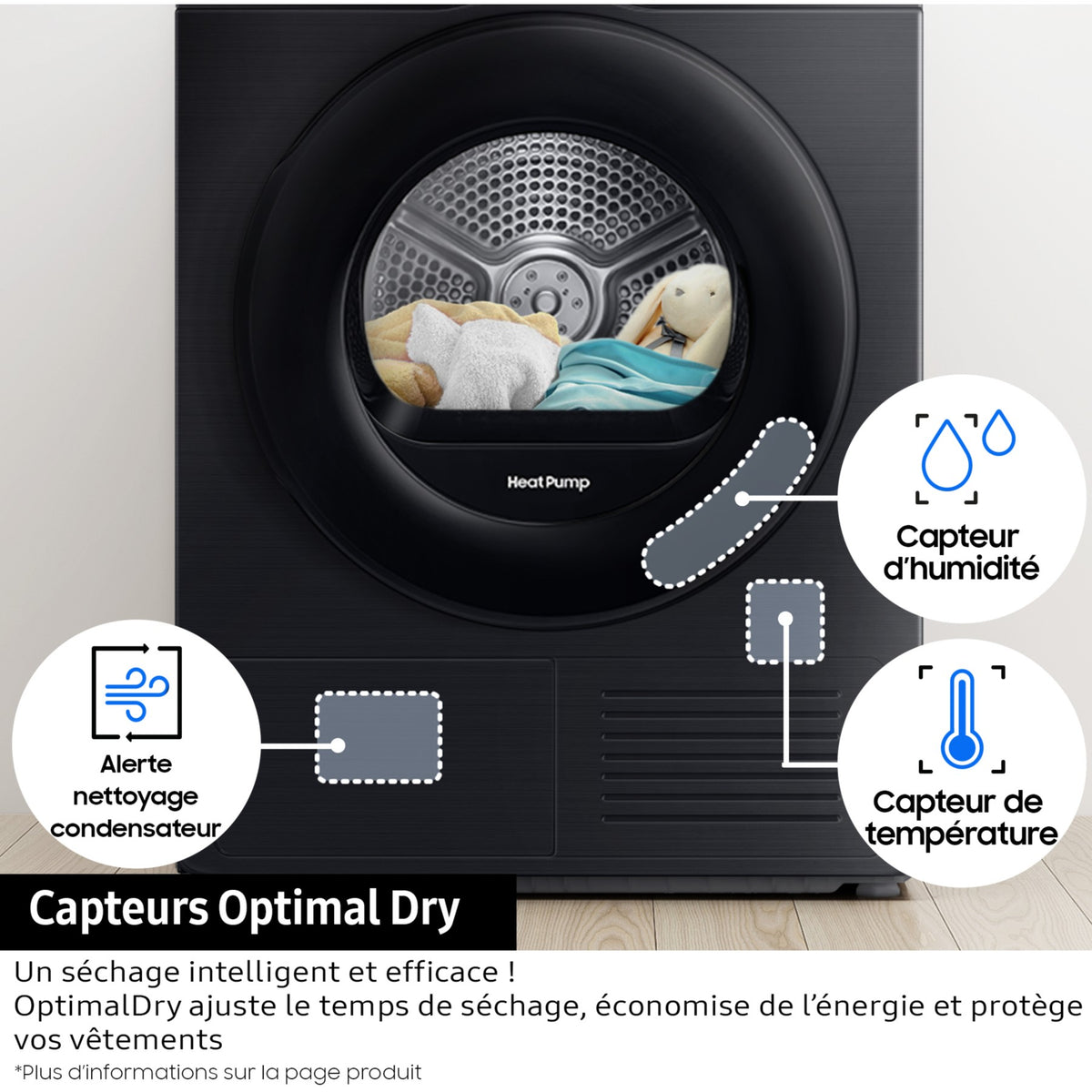Sèche linge pompe à chaleur SAMSUNG DV90DG52A0AH