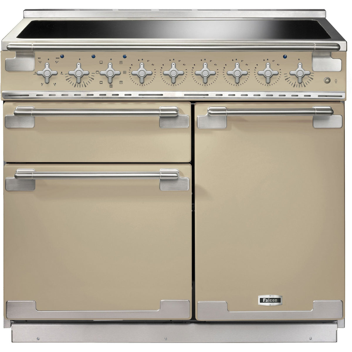 Piano de cuisson induction FALCON ELISE TAB IND 100 CM CREME NICKEL BROSS