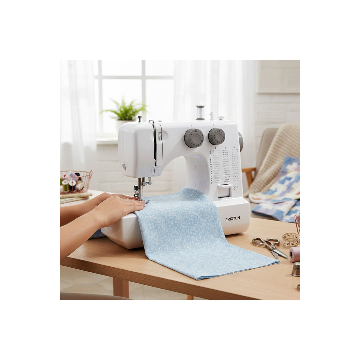 Machine à coudre PRIXTON P135, 45 points, Boutonnière Automatique