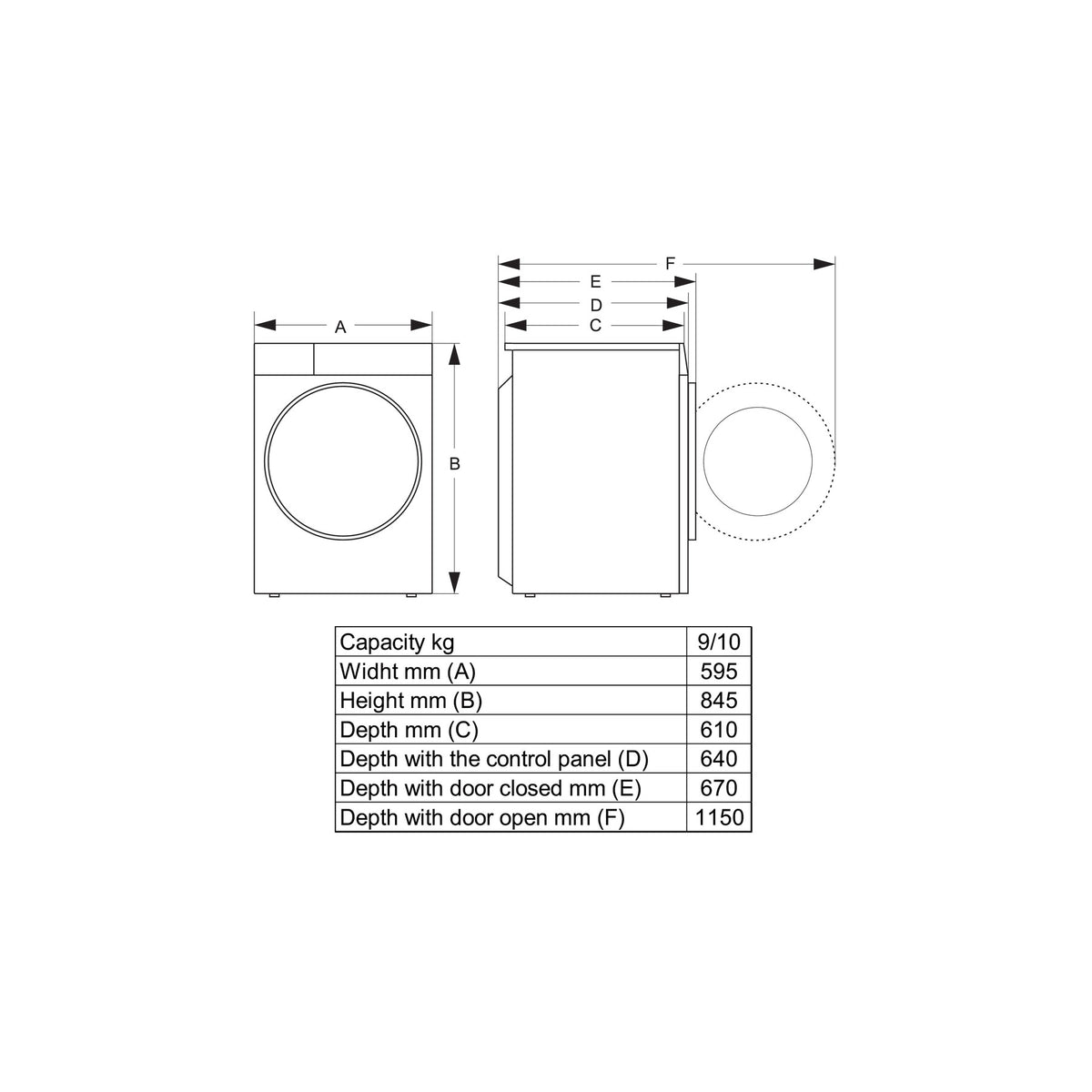Sèche linge pompe à chaleur HISENSE DH3S902UWDC