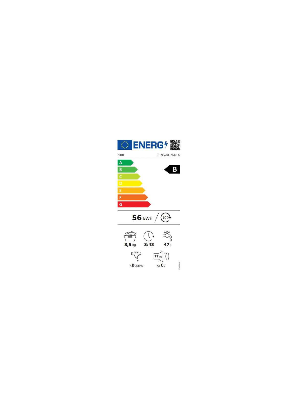Lave linge top HAIER RTXSG 285TMCE/1-47 Reconditionné