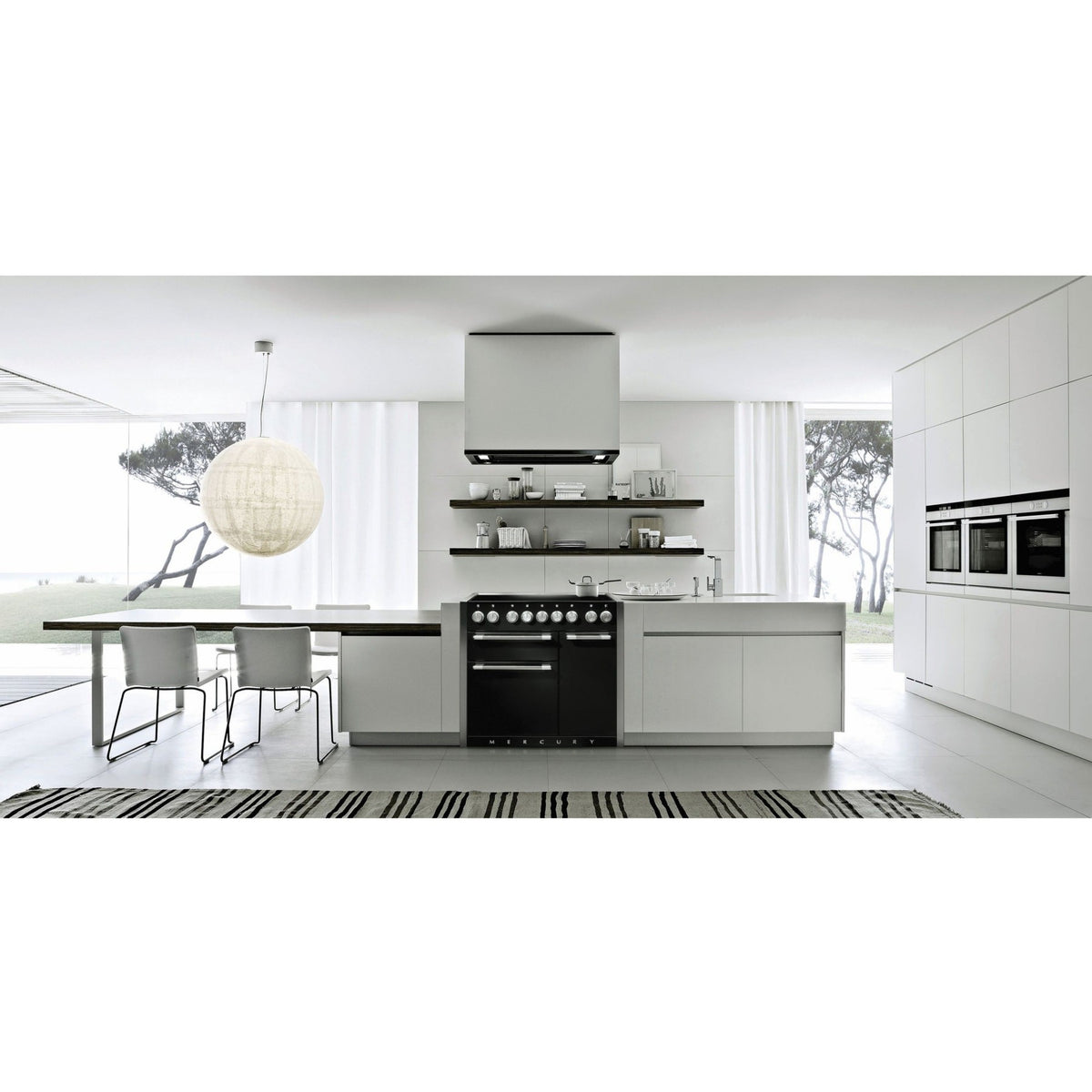 Piano de cuisson induction FALCON Semi Pro MERCURY 100 NOIR MAT INOX POLI