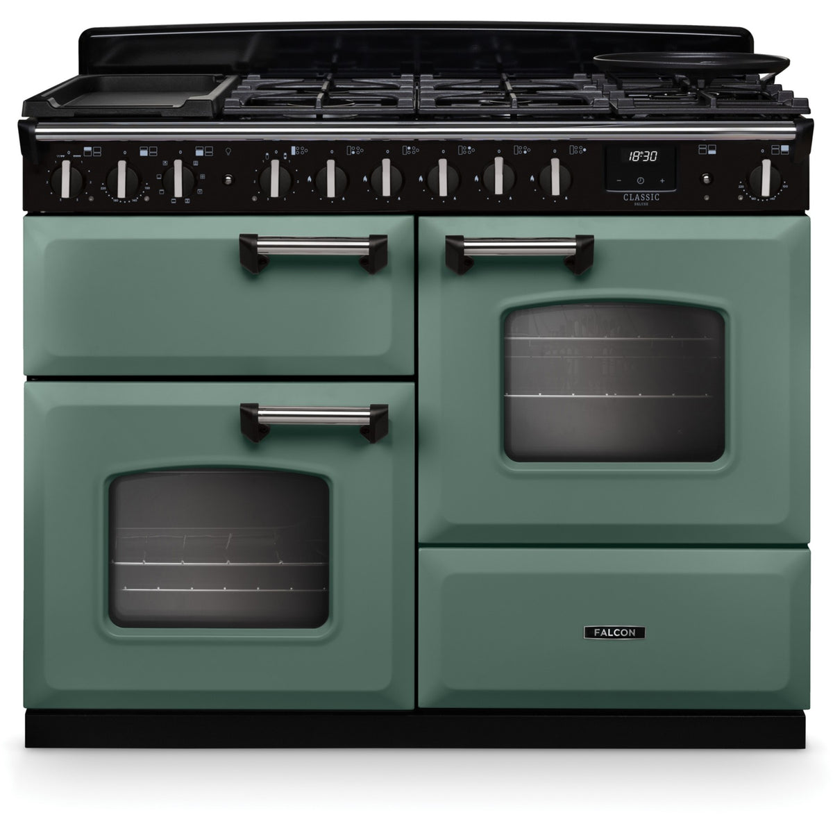Piano de cuisson mixte FALCON NGC TAB MIX 110 CM VERT MINERAL CHROME