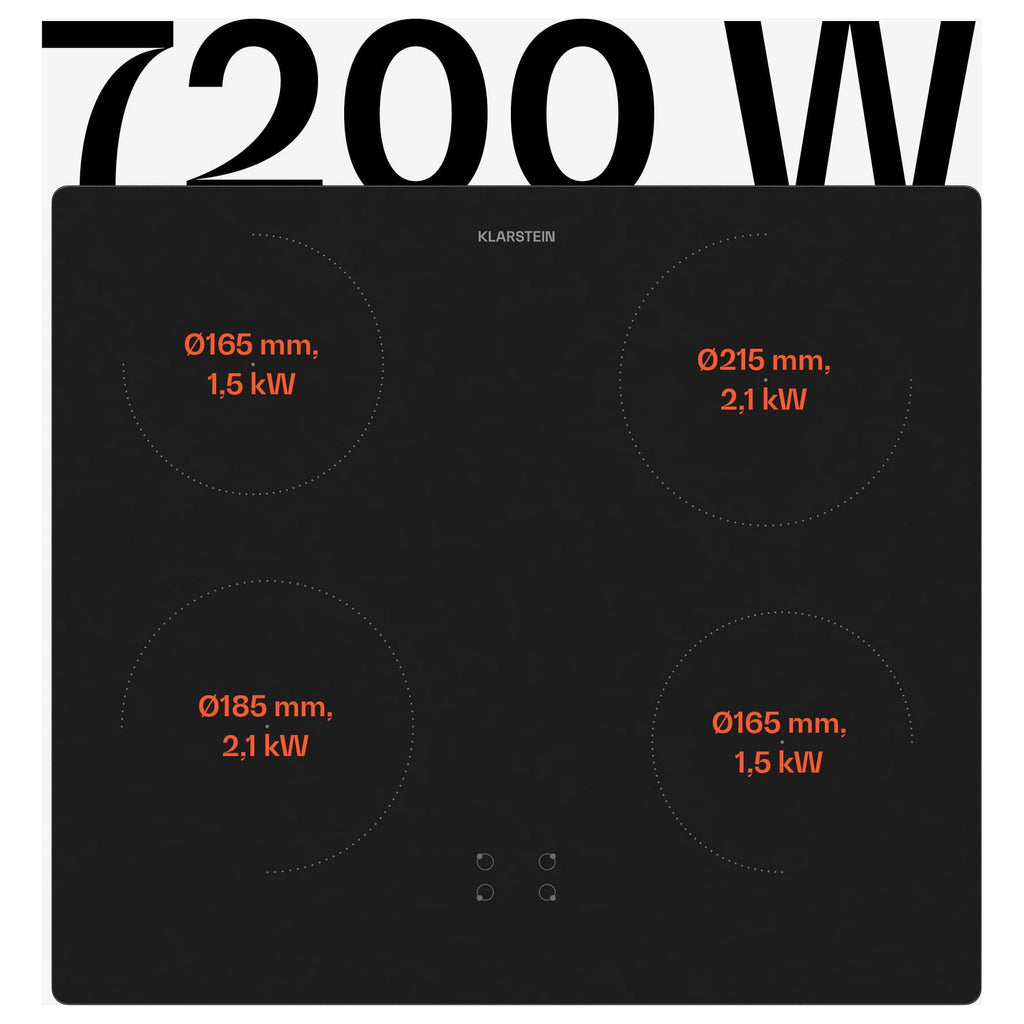 Four encastrable KLARSTEIN ControlSync Set 9 fonctions 72L Noir
