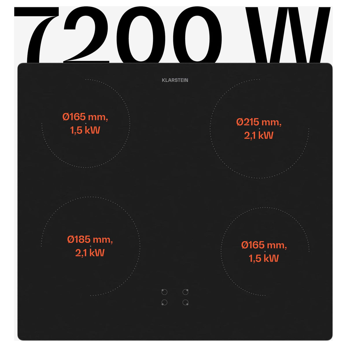 Four encastrable KLARSTEIN ControlSync Set 9 fonctions 72L Noir