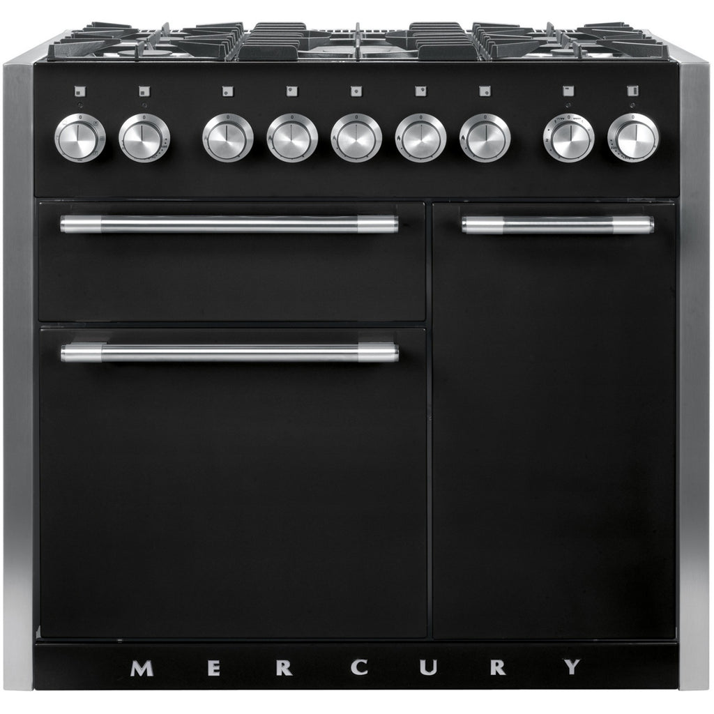 Piano de cuisson gaz FALCON Semi Pro MERCURY 100 NOIR BRILLANT INOX