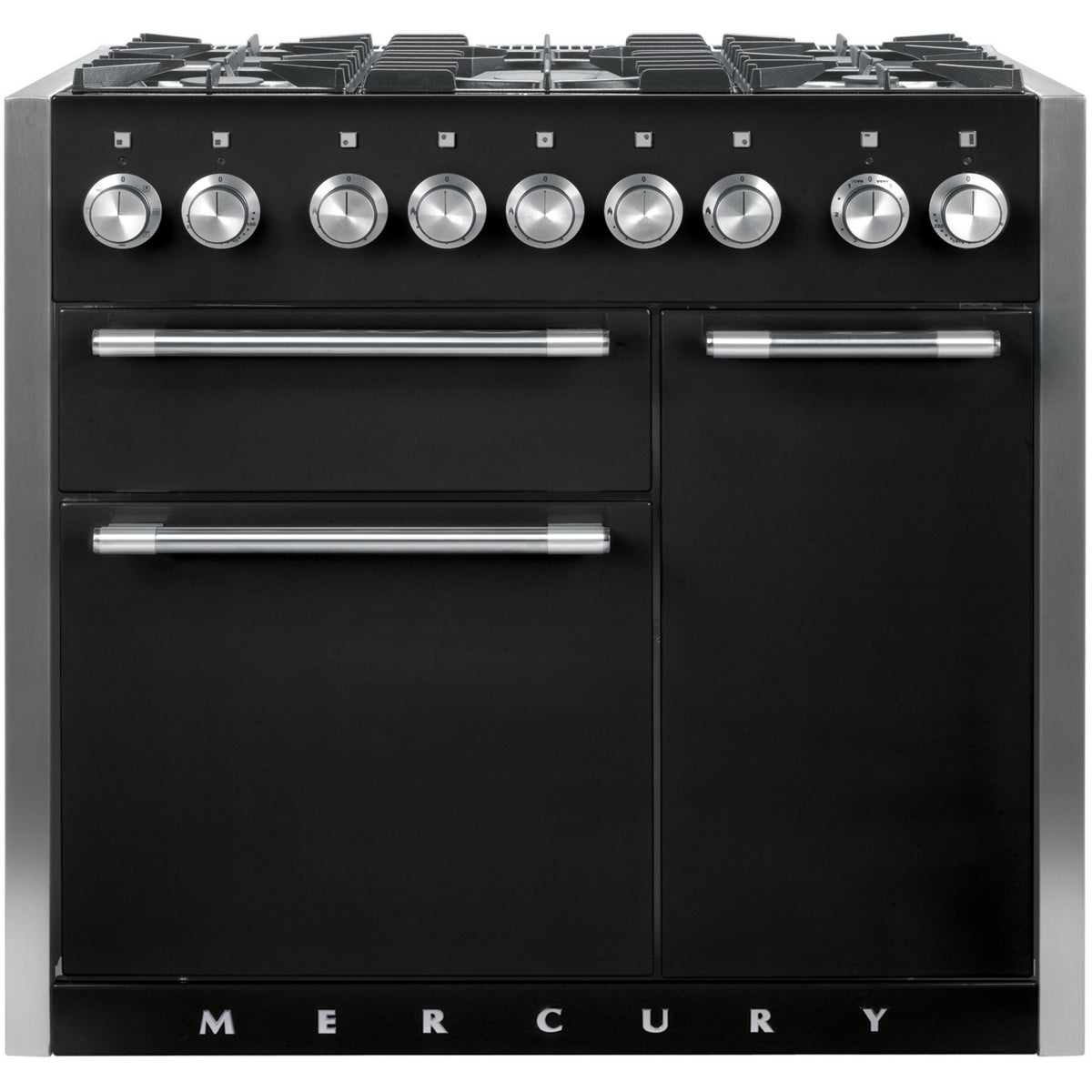Piano de cuisson gaz FALCON Semi Pro MERCURY 100 NOIR BRILLANT INOX