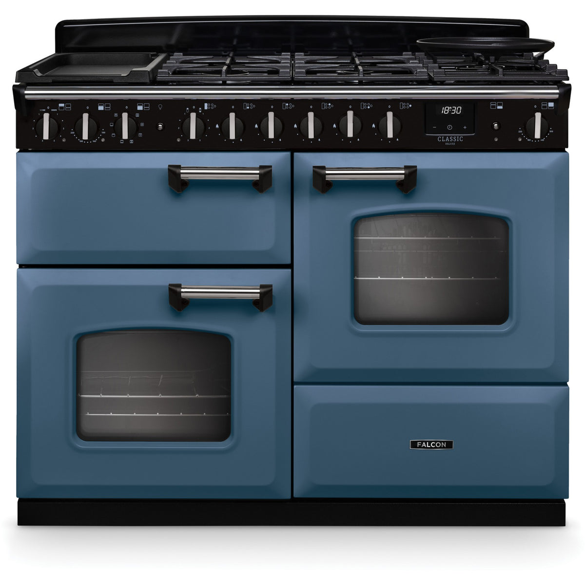 Piano de cuisson mixte FALCON NGC TAB MIX 110 CM ROCHE BLEUE CHROME