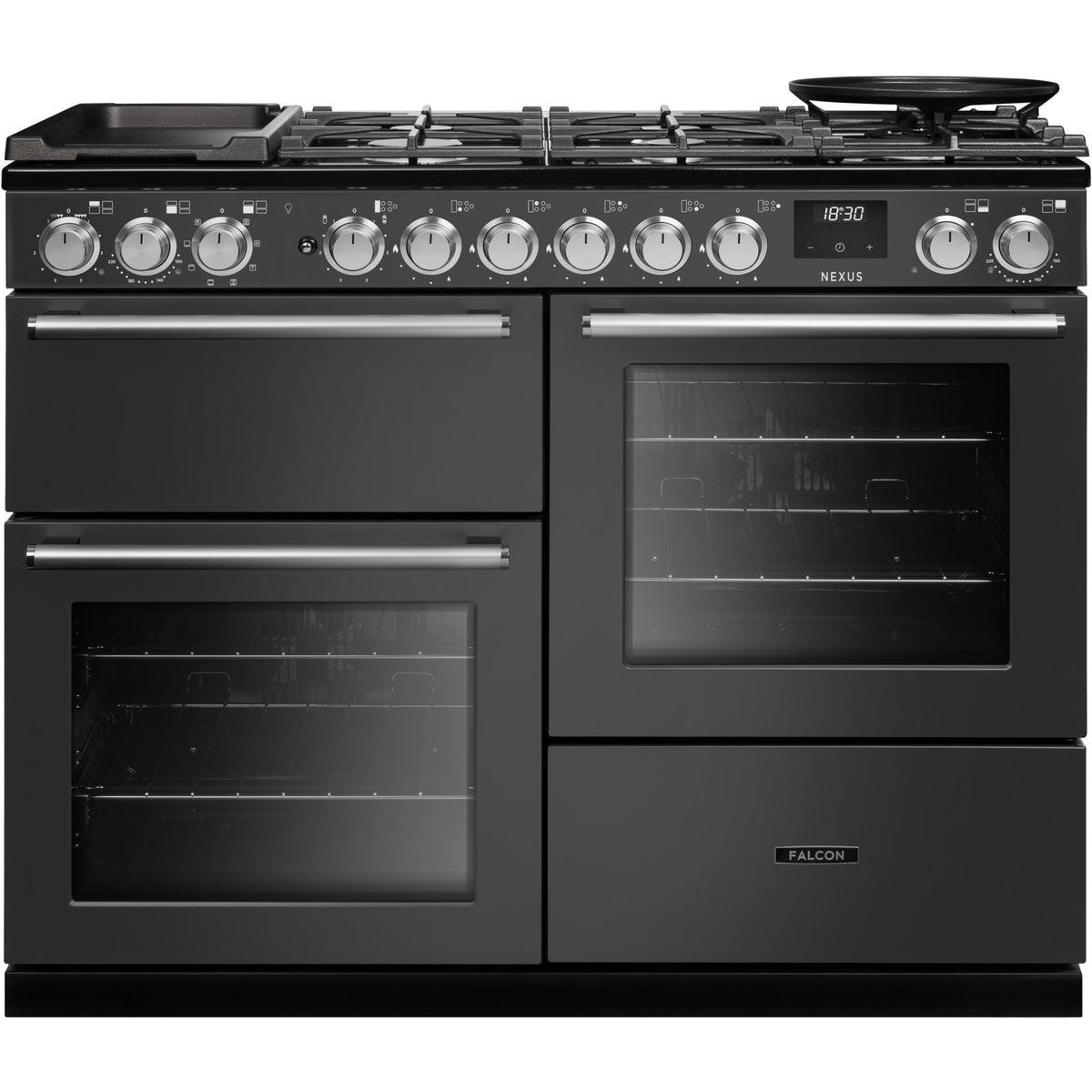 Piano de cuisson mixte FALCON NEXUS NGC OC TAB GAZ 110 CM ARDOISE CHR