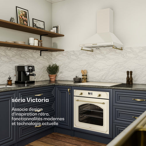 Four encastrable KLARSTEIN 60 cm pyrolyse 3150W 76L Blanc Victoria