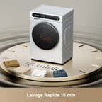 Lave linge compact DREAME DRWASHS8KGW - 8 kg - 1400 tr/min - Classe A - Moteur induction