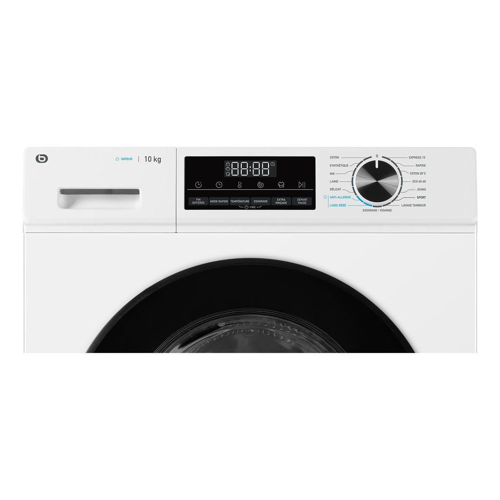 Lave linge hublot ESSENTIELB ELF1014-6b - 10 kg - 1400 tr/min - Classe A - Moteur induction