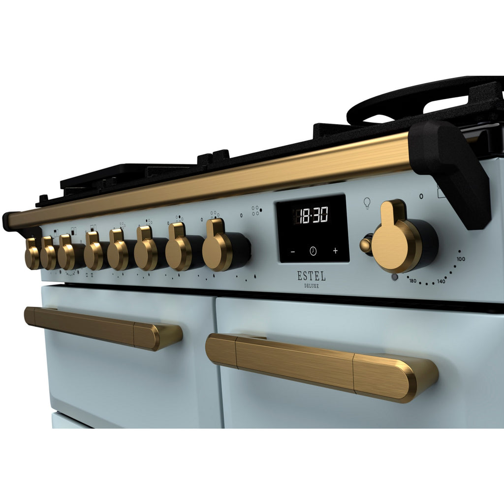 Piano de cuisson gaz FALCON ESTEL DELUXE TAB GAZ 90 CM BLEU PASTEL
