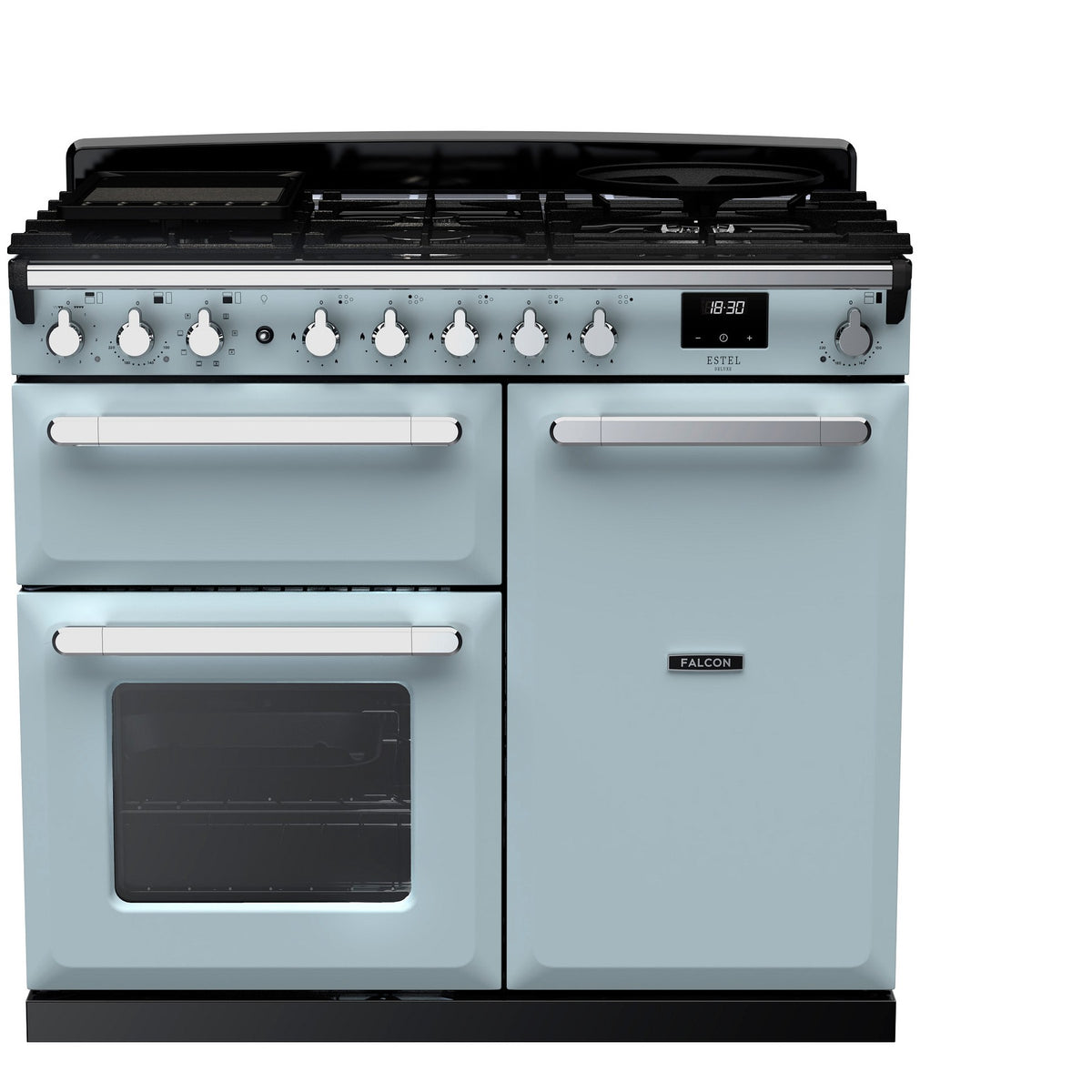 Piano de cuisson induction FALCON ESTEL DELUXE TAB IND 90 CM BLEU PASTEL C