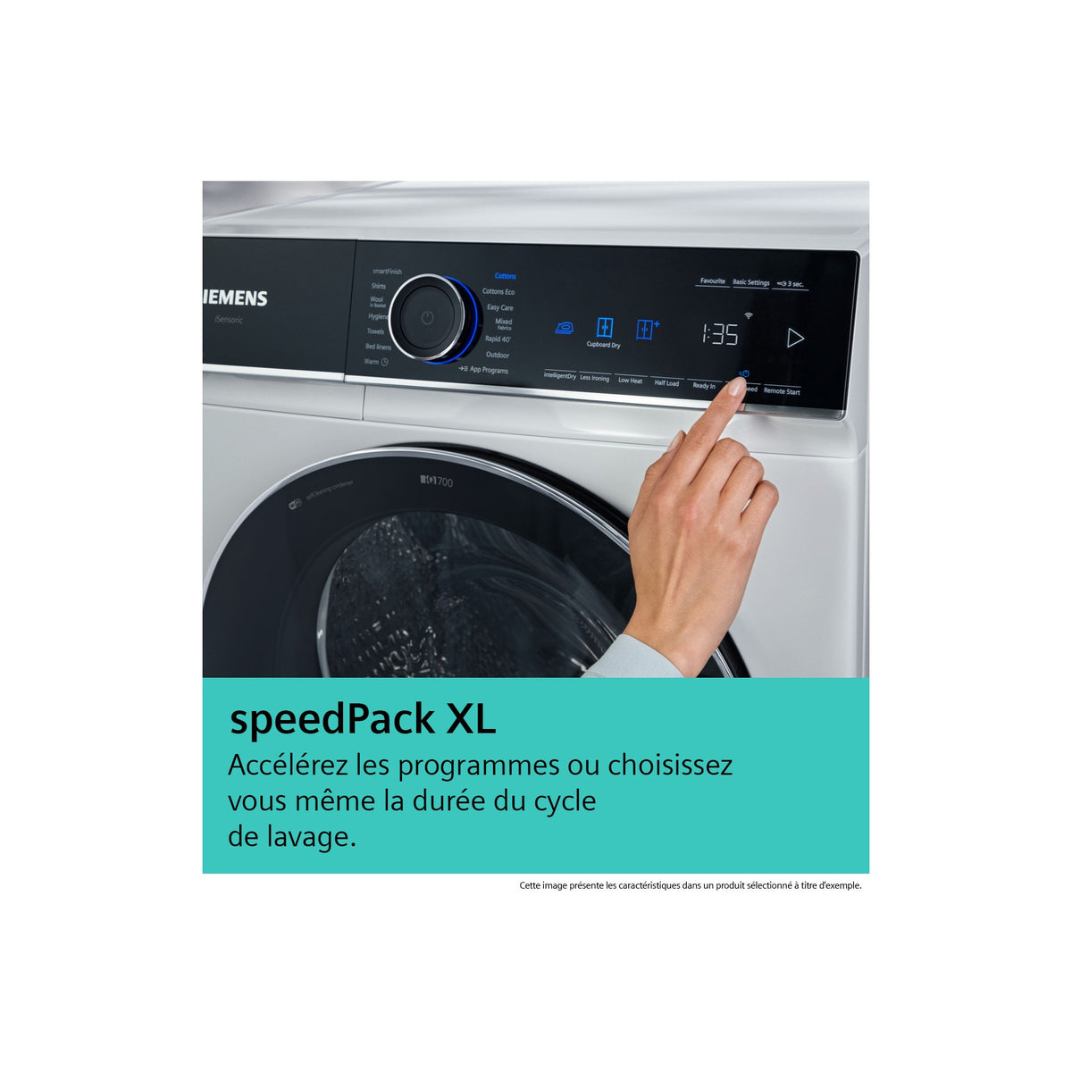 Lave linge hublot SIEMENS WG66B2ABFR - 11 kg - 1600 tr/min - Classe A - Moteur induction - Dosage automatique - Connecté