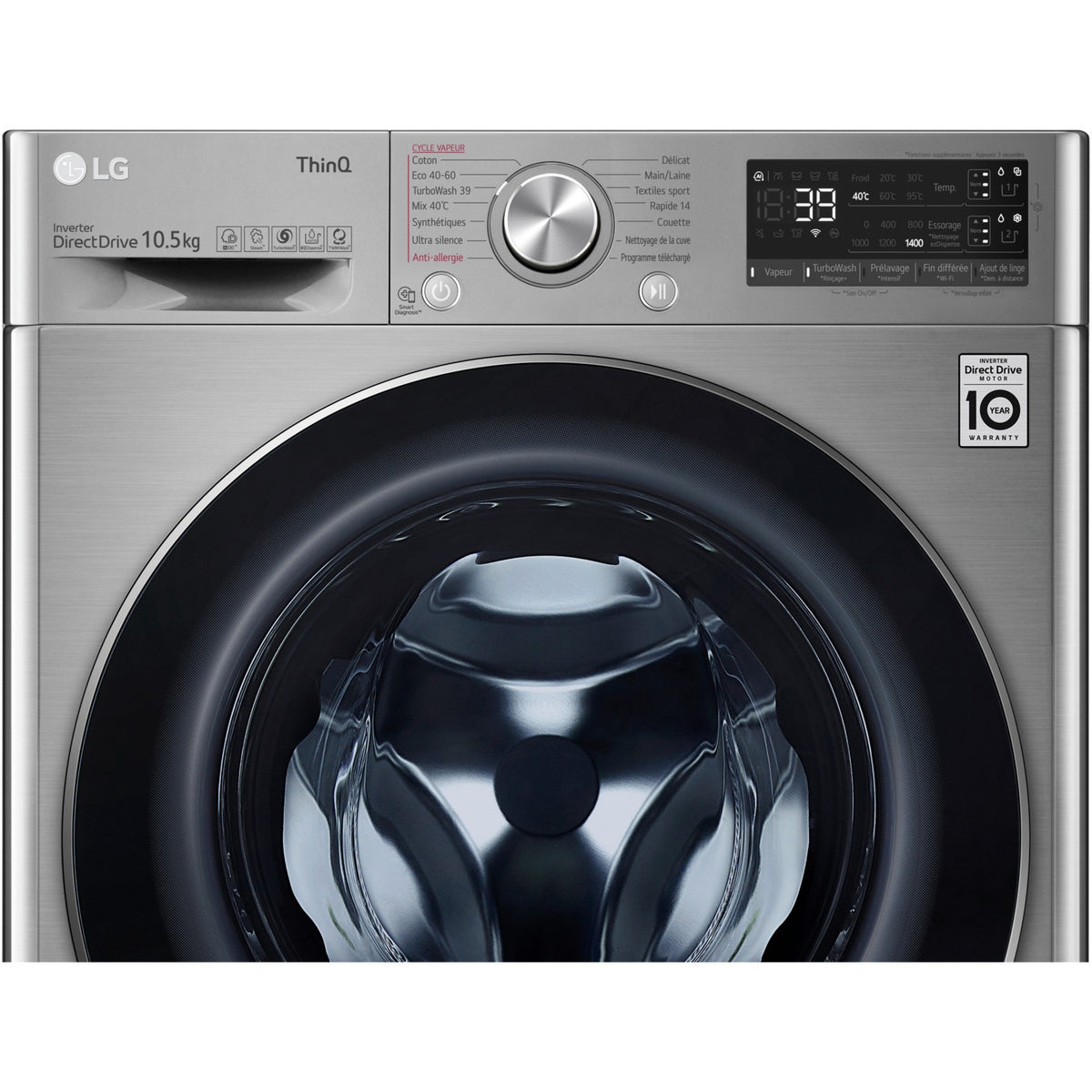 Lave linge hublot LG F14V72ISTA AUTODOSE Reconditionné